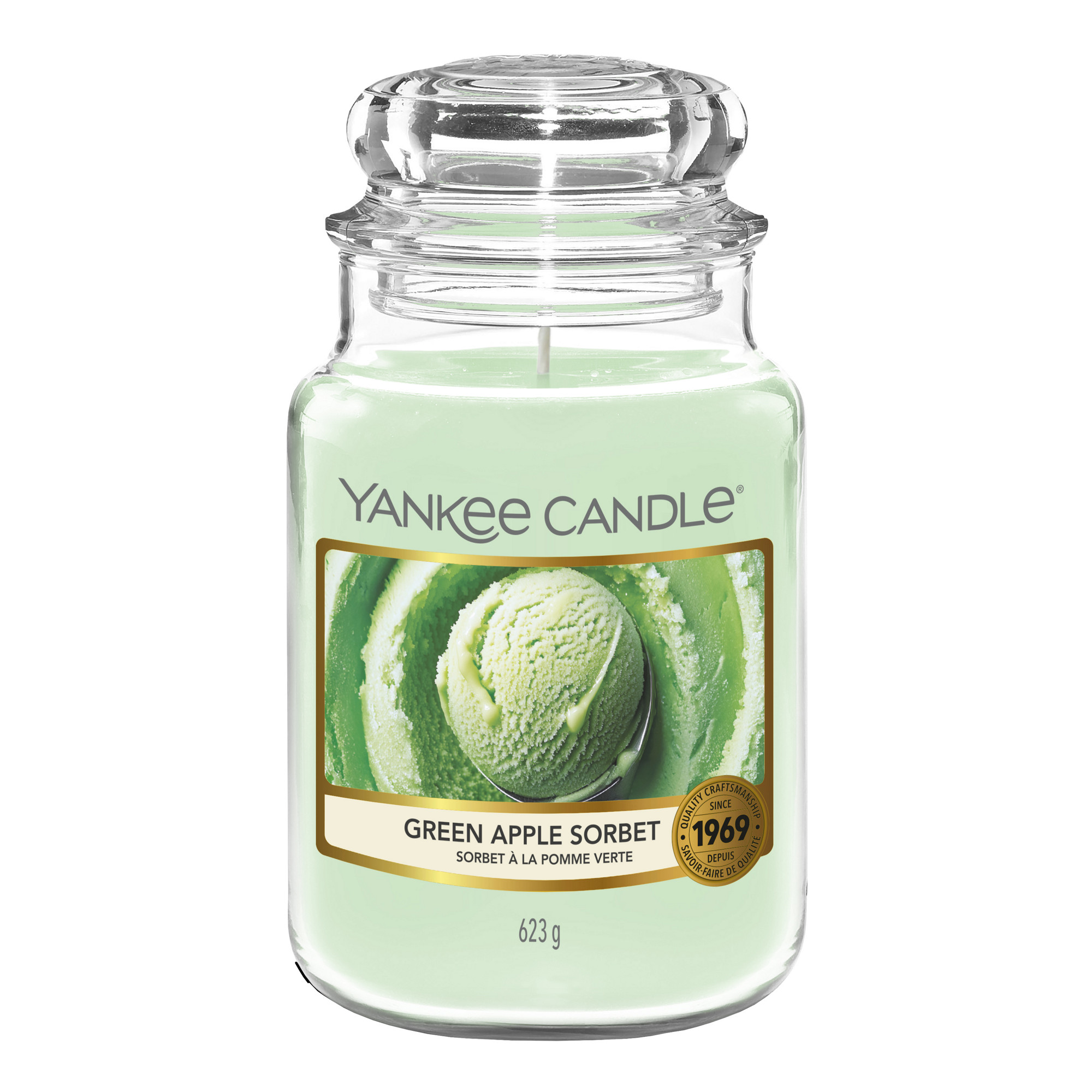 Green Apple Sorbet Candle Yankee Candle, 10.7cm x 16.8cm | Fresh & Clean
