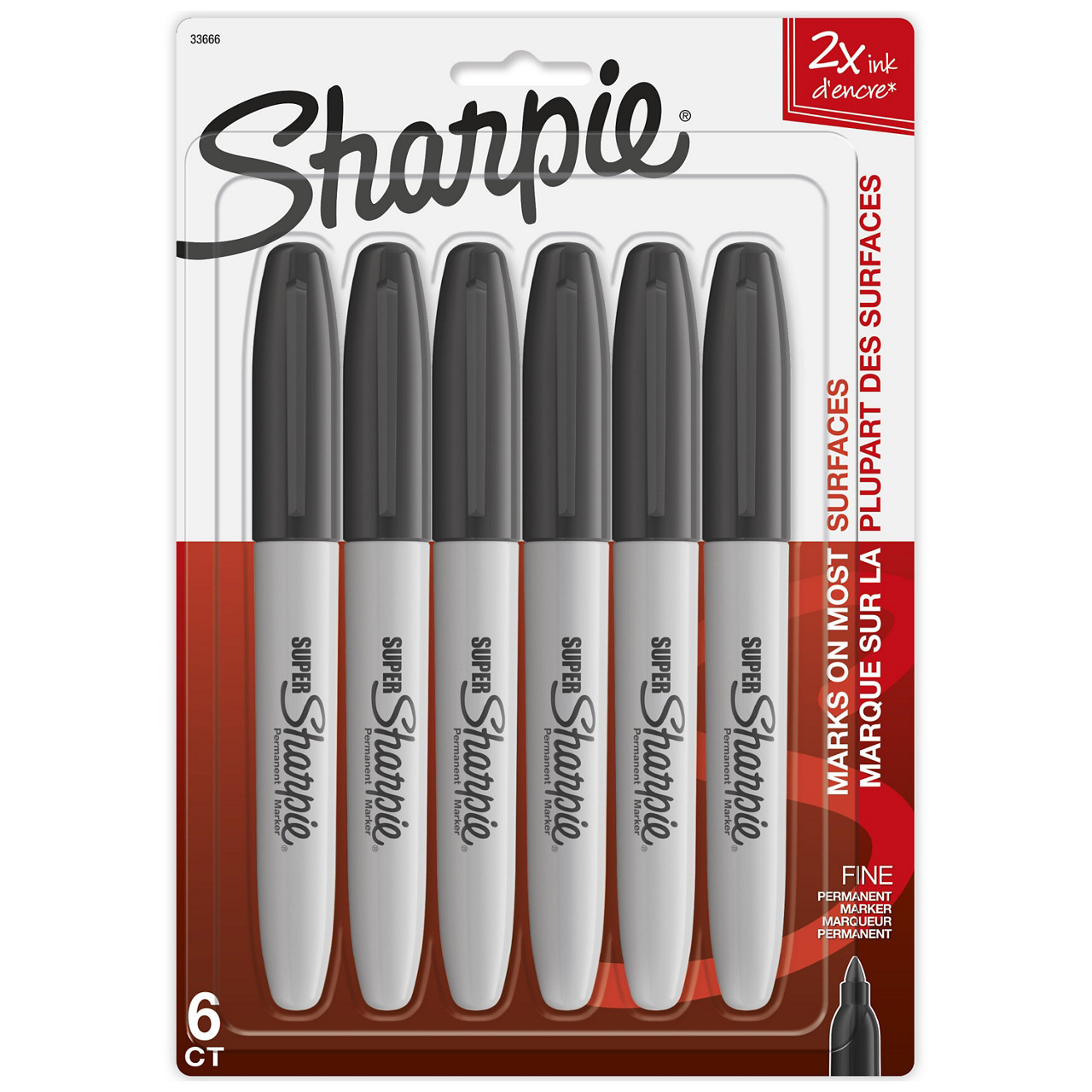 Sharpie Permanent Markers, Fine Point, Black – 12 Count, USA Made