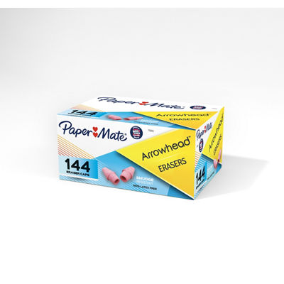 Paper Mate Arrowhead Pink Pearl Cap Erasers
