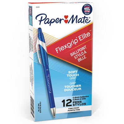 Stylos &agrave; bille FlexGrip Paper Mate r&eacute;tractables, pointe fine (0,8mm)