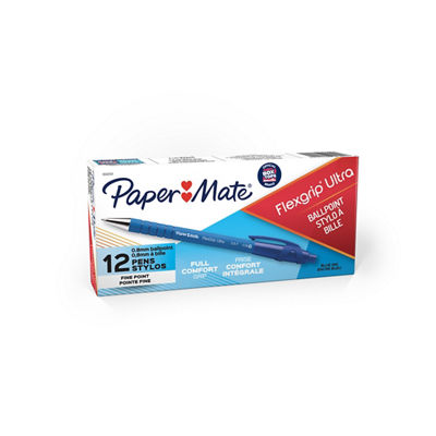 Stylos &agrave; bille FlexGrip Ultra de Paper Mate r&eacute;tractables, pointe fine (0,8mm)