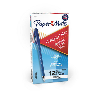 Paper Mate FlexGrip Ultra Ballpoint Pens, Fine Point (0.8mm)
