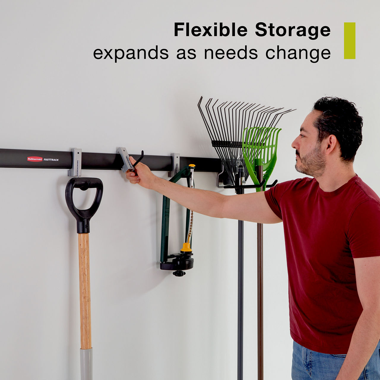 rubbermaid fasttrack fishing rod holder BETTER LEADER for Garage, 2-Pack Wall Mount Fishing Pole Rack Holds Up to 12 Rods or Combos, Vertical Rod Storage Organizer with Soft EVA Grip Pads, Fits Most Handle Hook is perfect for storing brooms MEYAGOT 2 x Fishing Rod