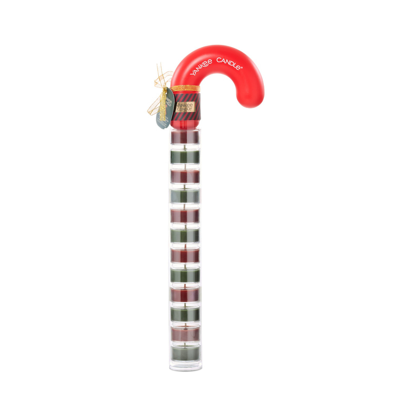 Tea Light Candy Cane – Red & Green