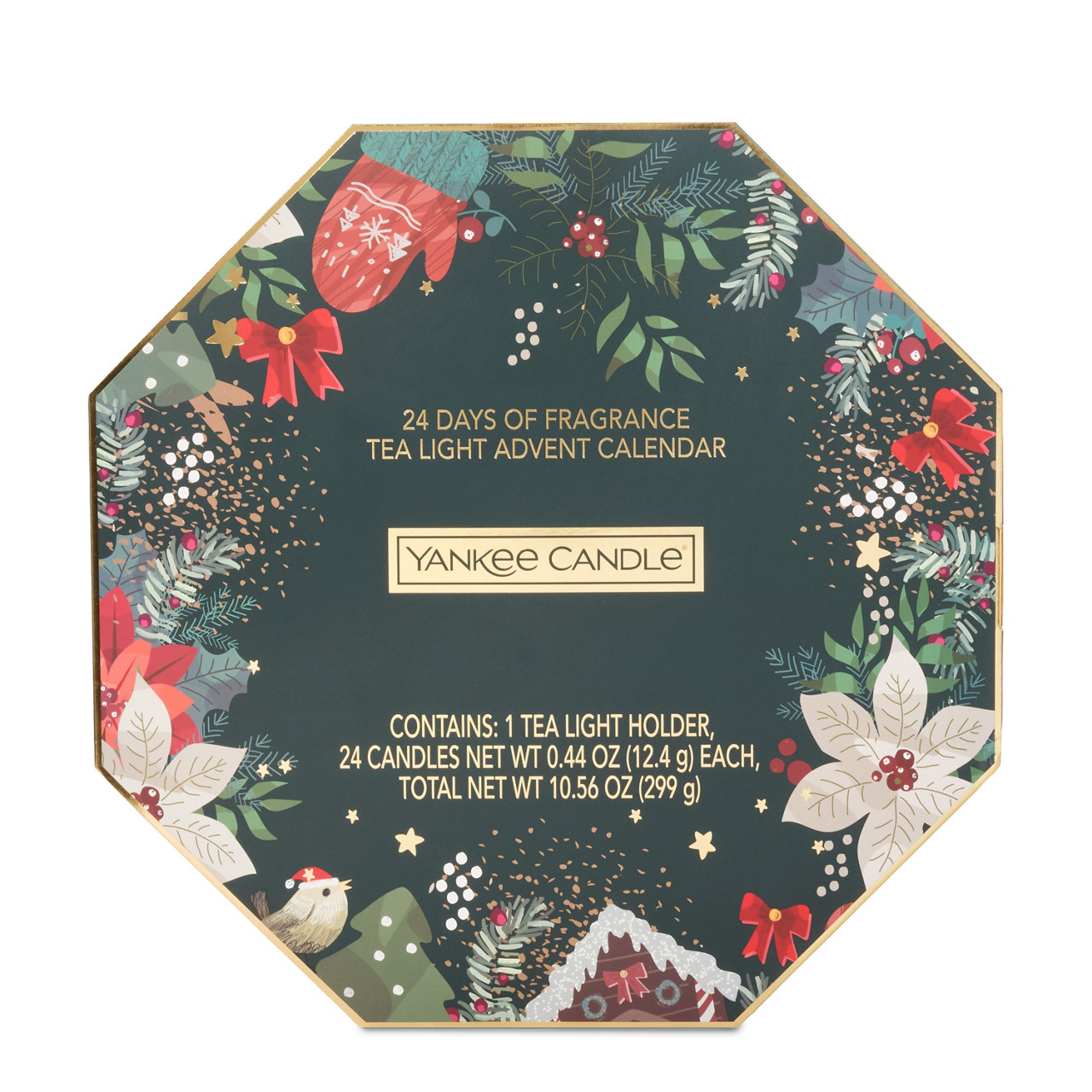 Tea Light Advent Calendar Gift Set with Holder