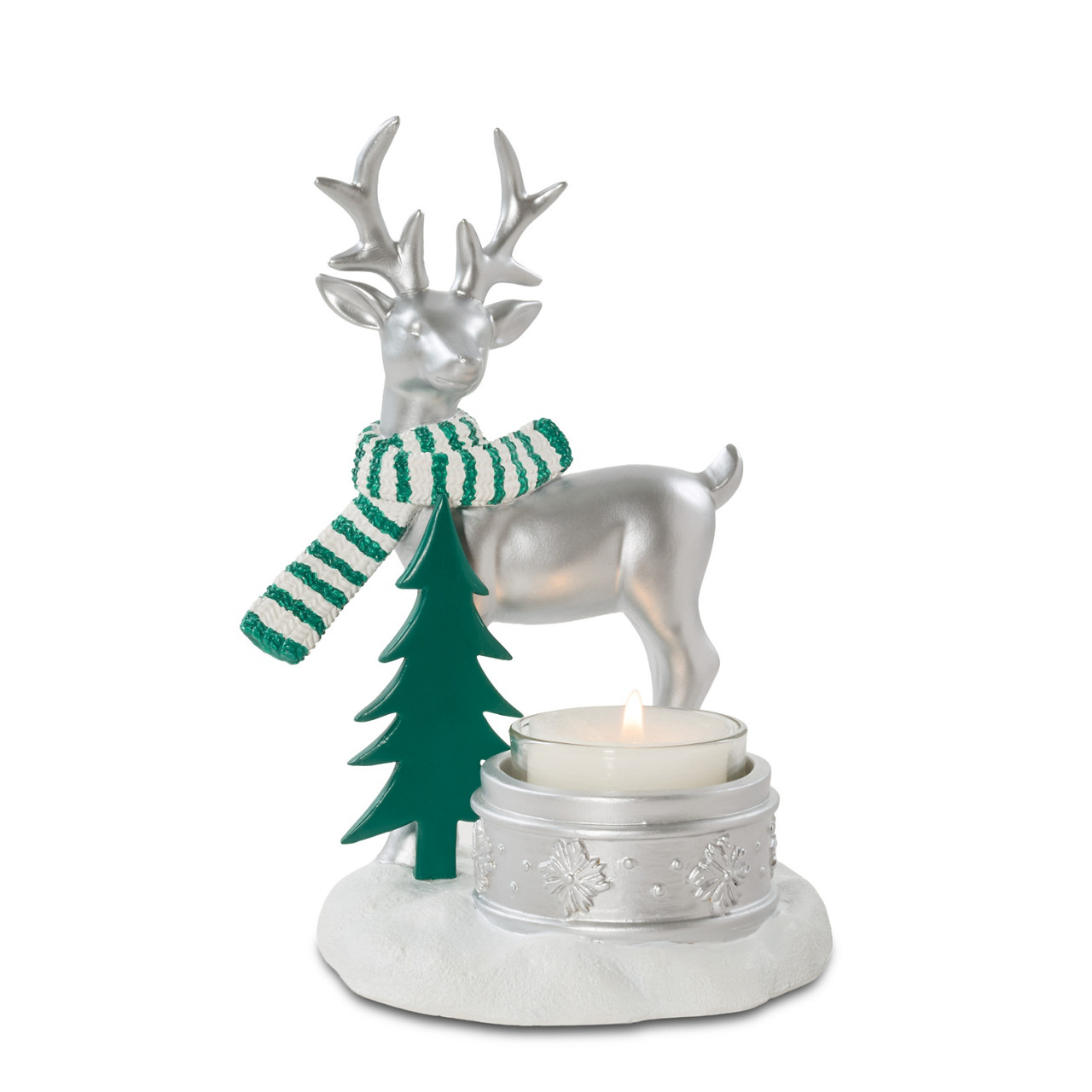 Deer with Scarf Tea Light Candle Holder