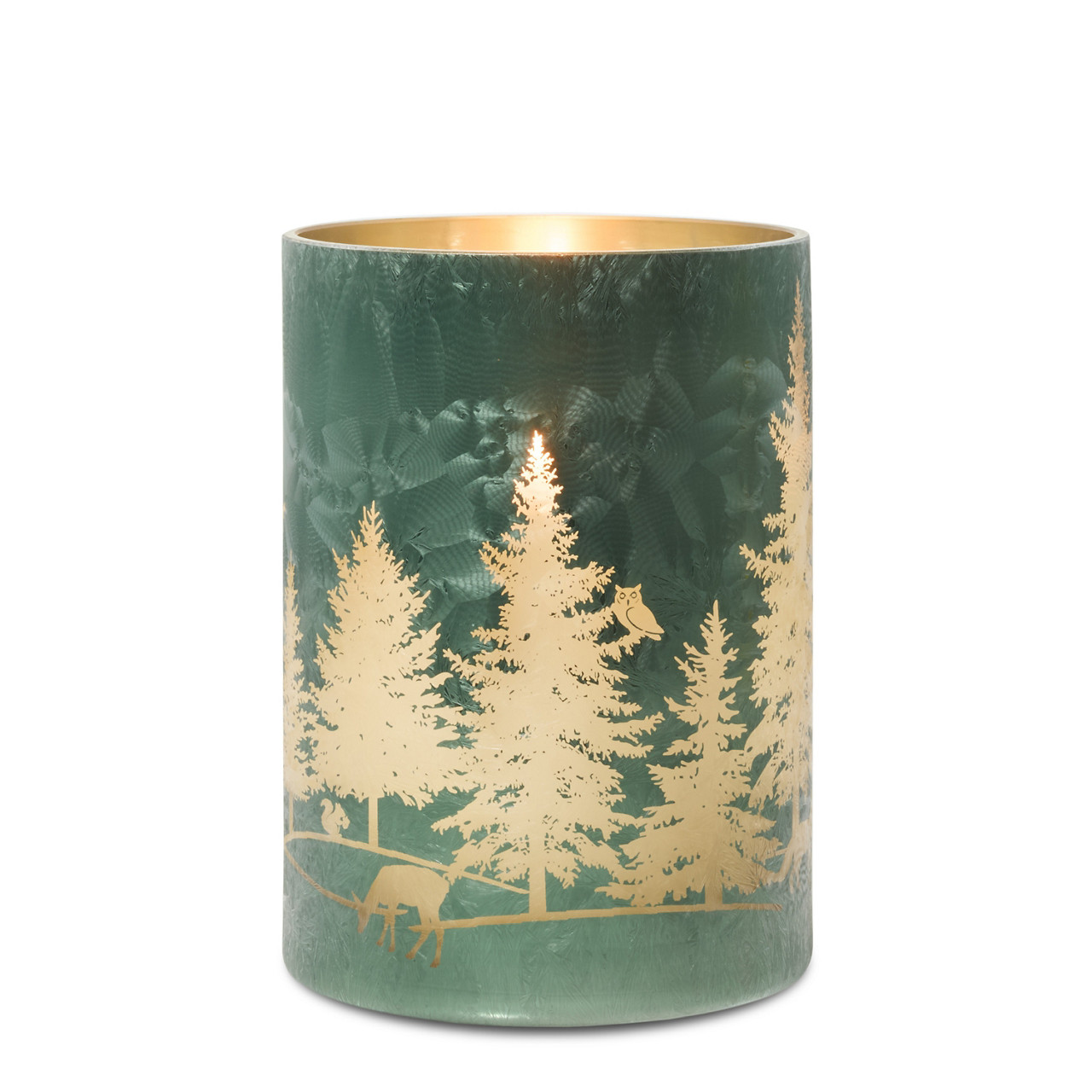 Winter Tree Farm Jar Candle Holder