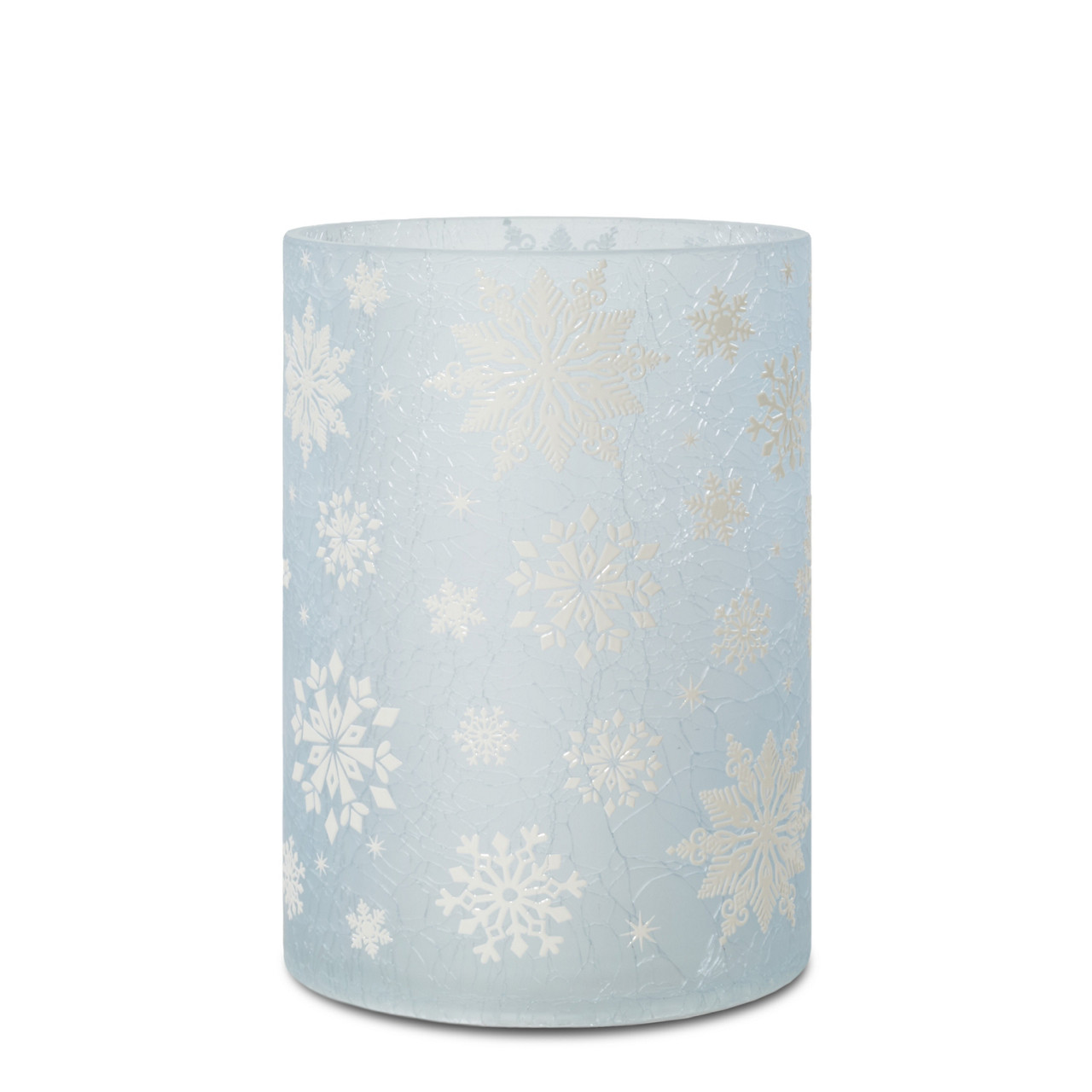 Icy Snowflakes Jar Candle Holder