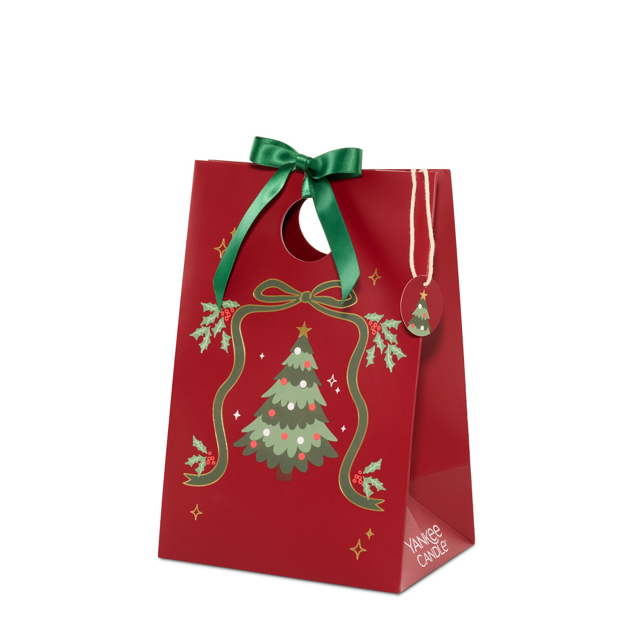 Tree and Ribbon Holiday Gift Bag