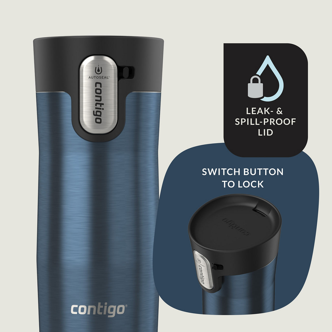 Contigo AUTOSEAL West Loop Vacuum-Insulated Stainless Steel Travel Mug  with Easy-Clean Lid, 12 oz | Contigo