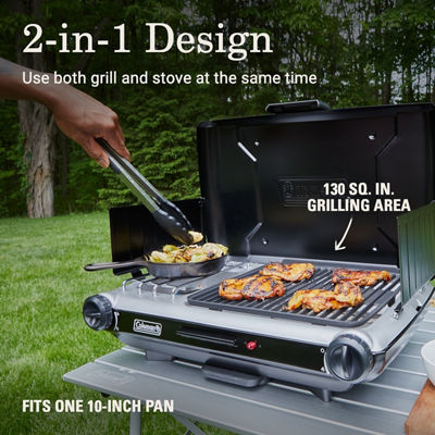 two in one design for grill and stove at same time