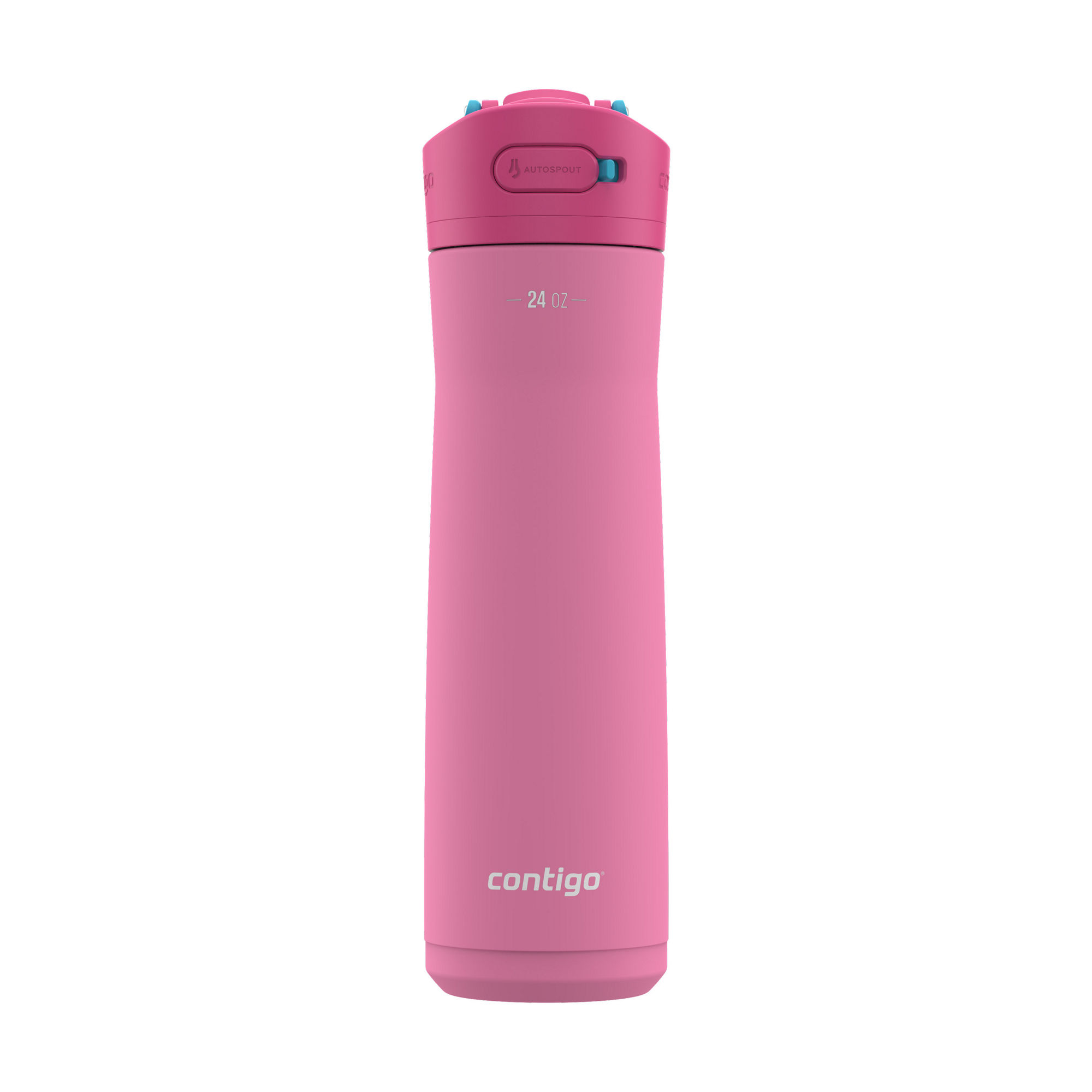Contigo® Ashland Chill 2.0 Stainless Steel Water Bottle with AUTOSPOUT® Lid | 24oz | Azalea Soft Touch | Cup Holder
