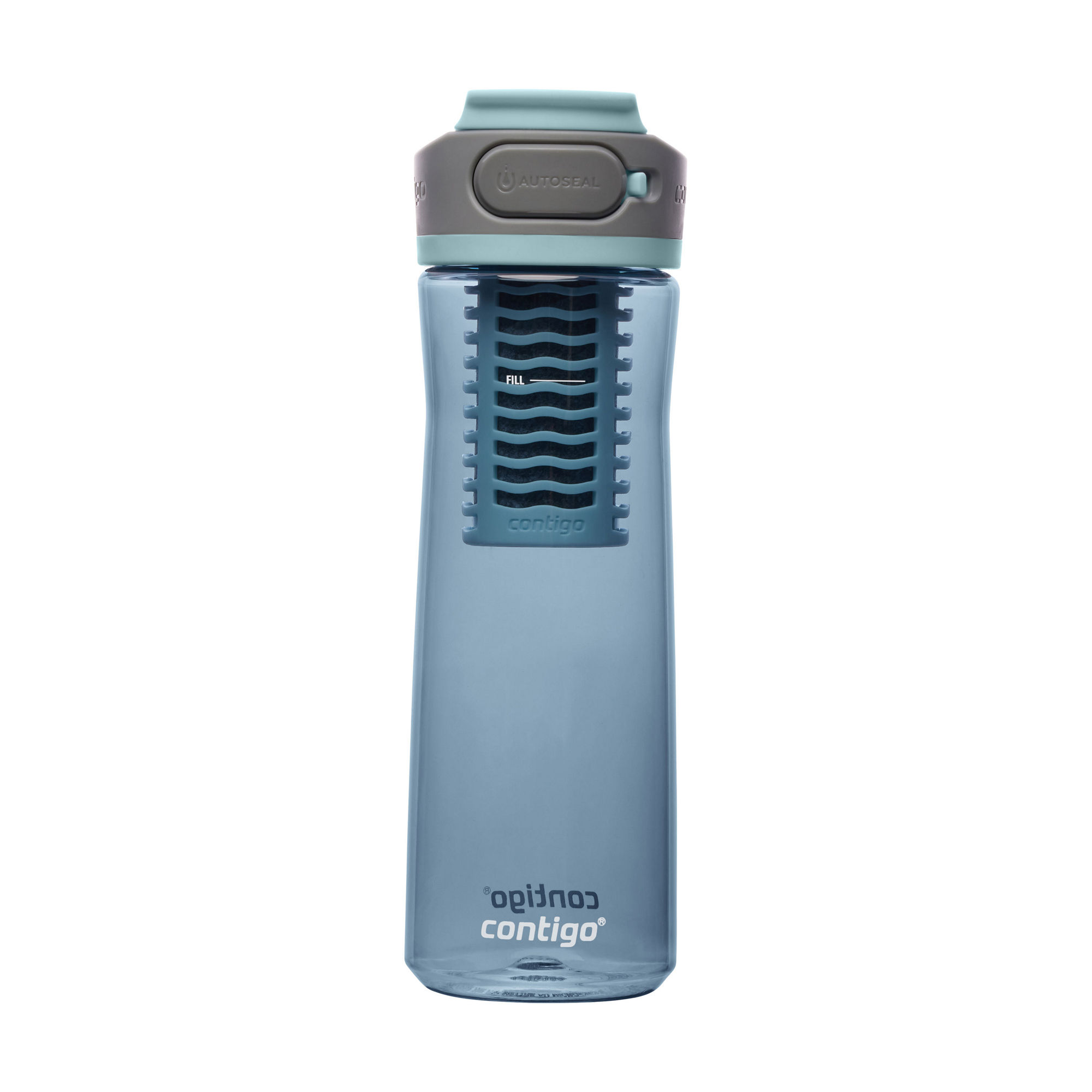 Contigo® Clybourn Freeflow Filtration Tritan Water Bottle with AUTOSEAL® LID | 24oz | Dark Ice | Cup Holder