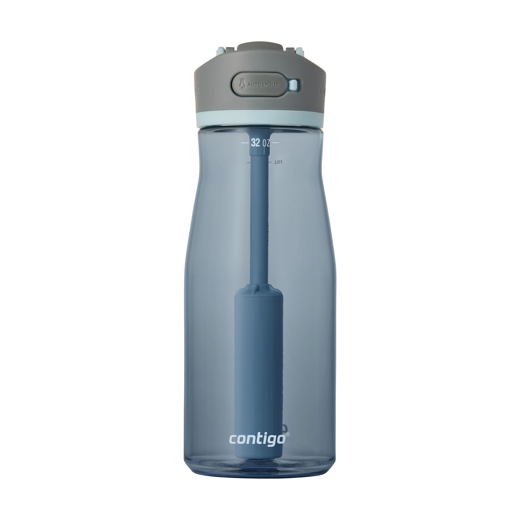 Contigo® Wells Plastic Filter Water Bottle with AUTOSPOUT® Straw Lid | 32 Oz. | Dark Ice