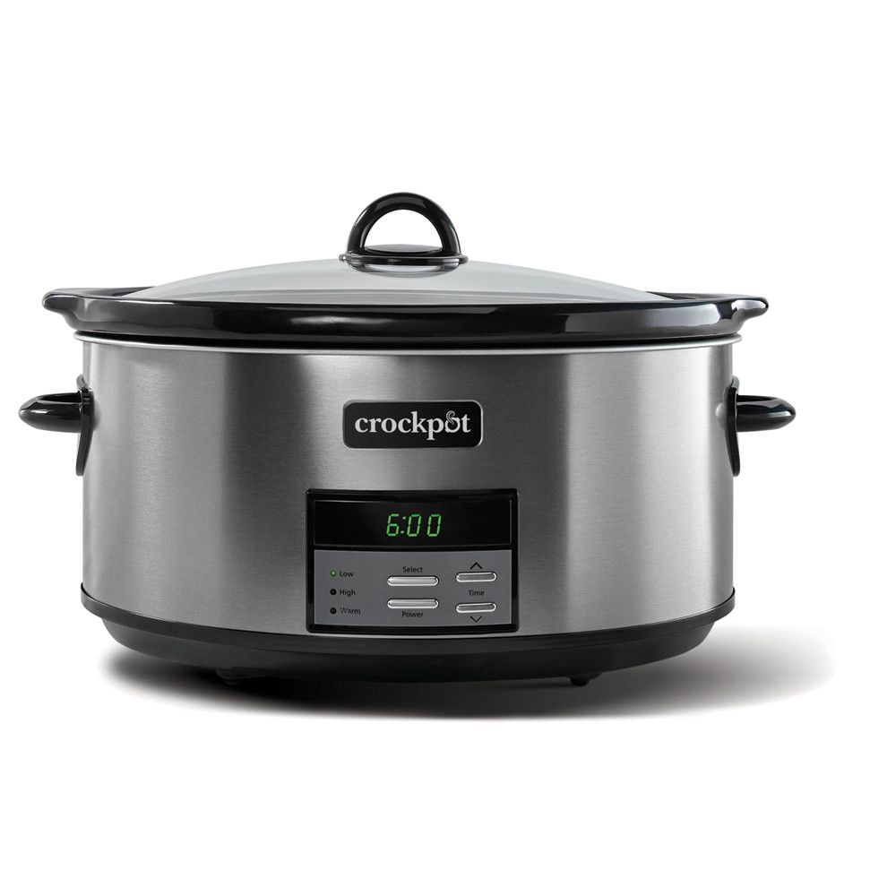 Crock-Pot® Programmable 8-Quart Slow Cooker, Black Stainless