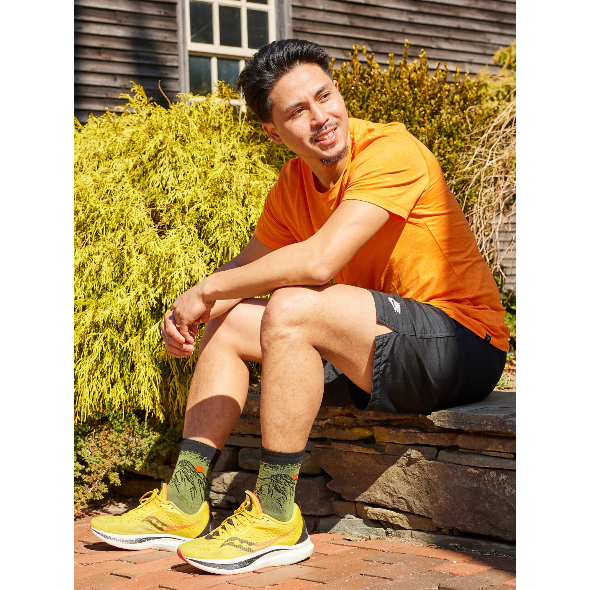 Marmot Men's Vert Micro Crew Ultra-Lightweight with Cushion Running Socks in Darn Tough Lichen | Merino Wool