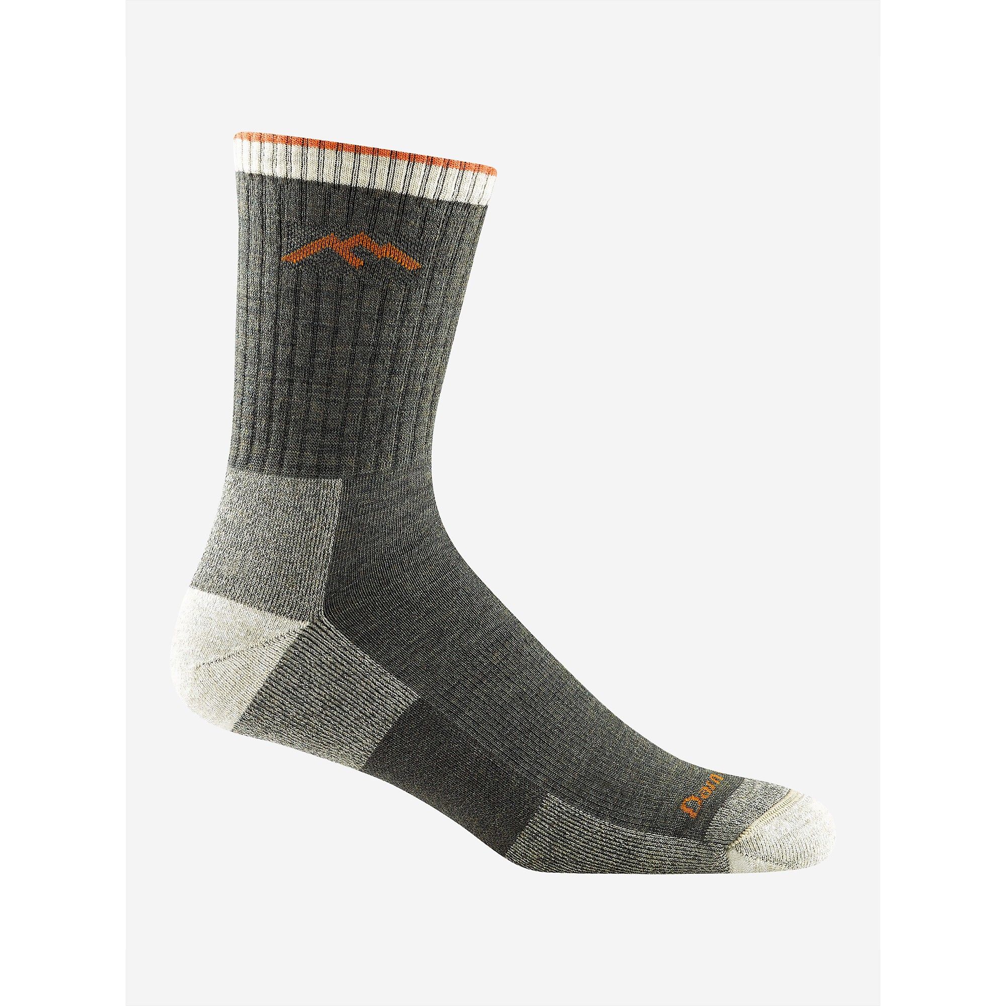 Marmot Darn Tough Men's Hiker Micro Crew Midweight Hiking Socks in Darn Tough Olive | Merino Wool