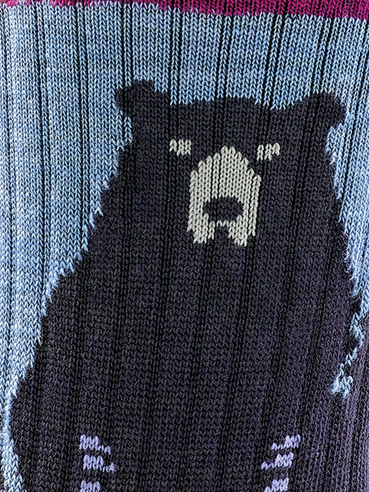W Bear Town Micro Crew Lightweight with Cushion-Darn Tough Purple