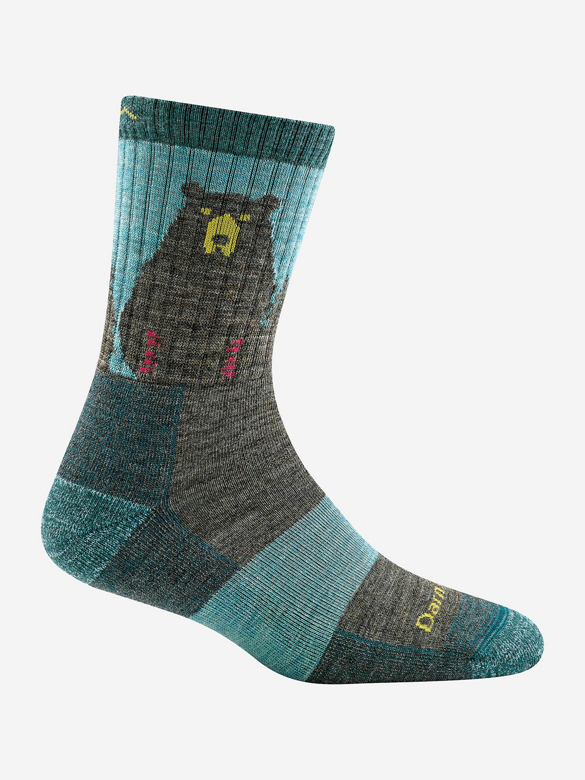 W Bear Town Micro Crew Lightweight with Cushion-Darn Tough Aqua