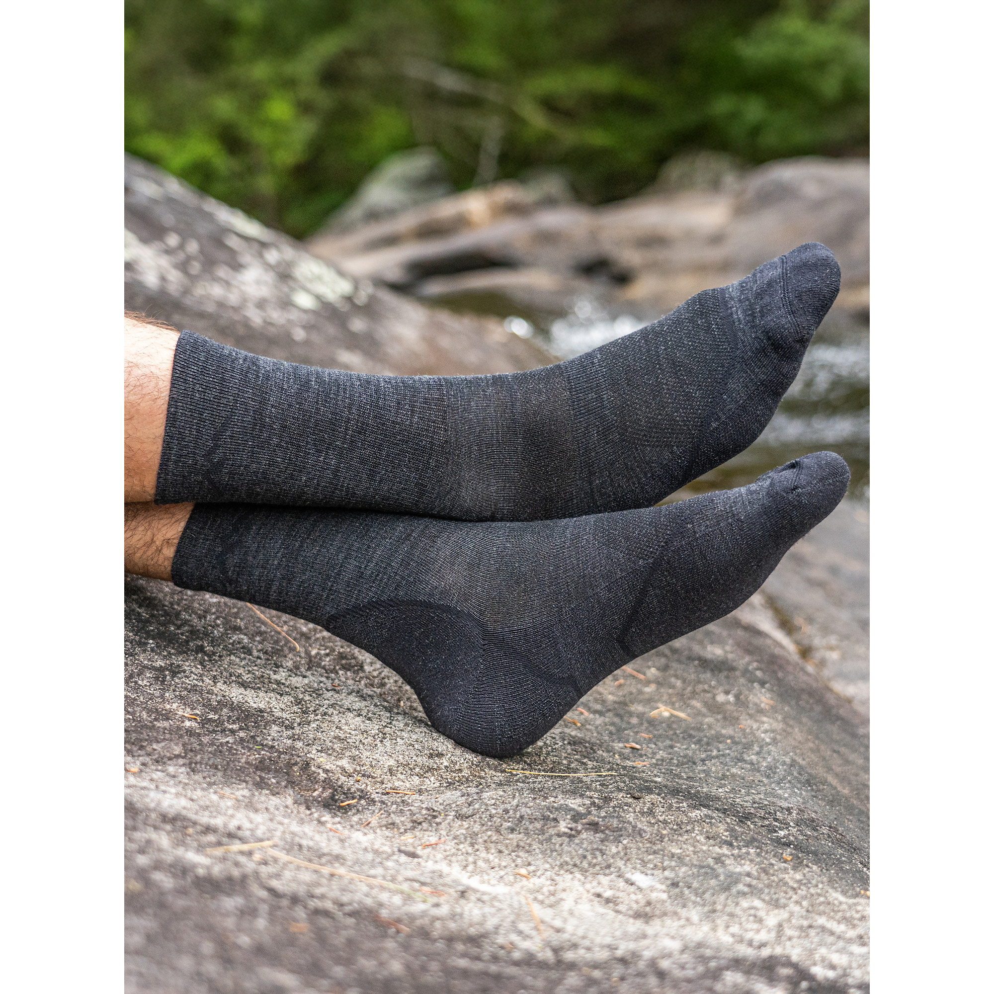 Marmot Darn Tough Men's Light Hiker Micro Crew Lightweight Hiking Socks in Darn Tough Black | Merino Wool