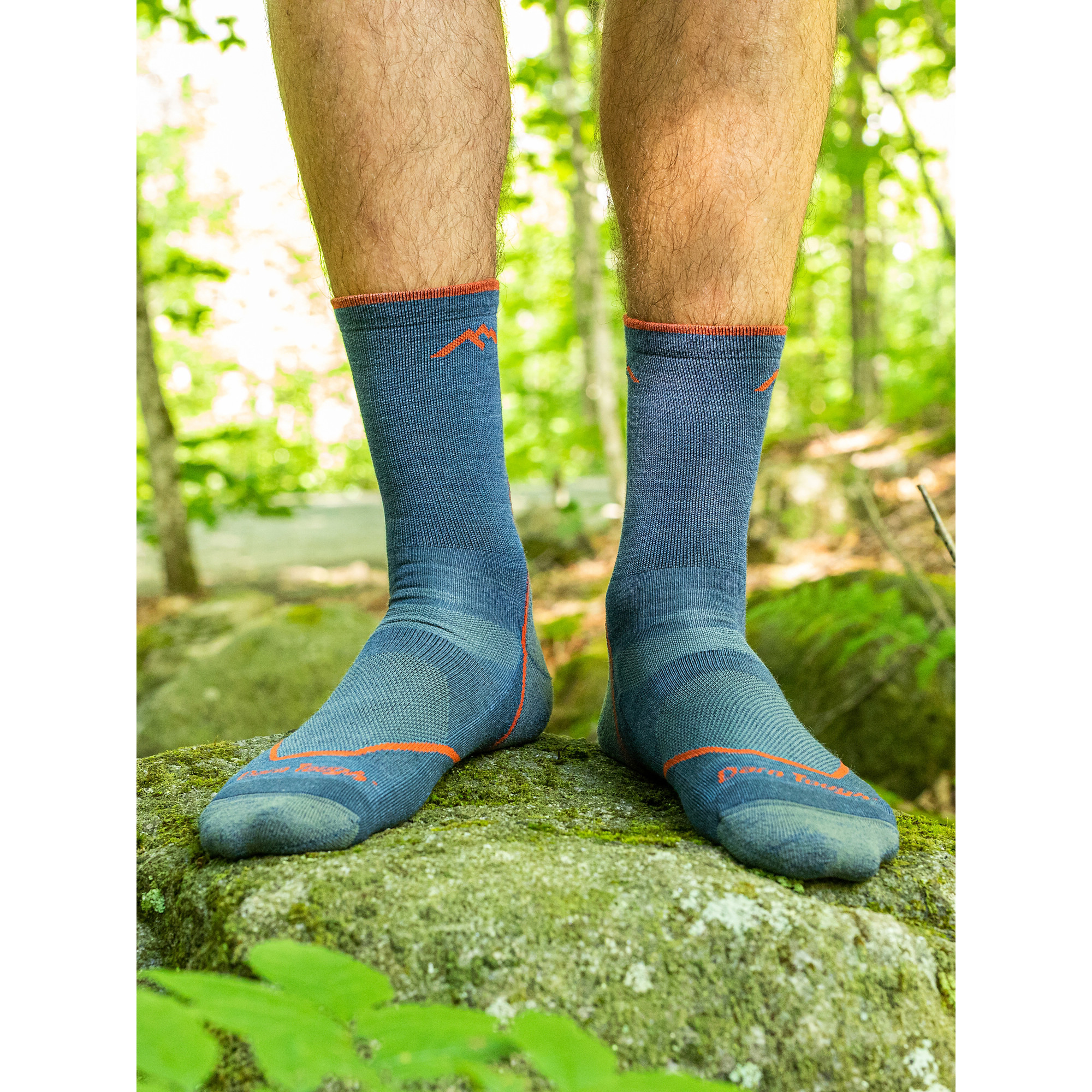 Marmot Darn Tough Men's Light Hiker Micro Crew Lightweight Hiking Socks in Darn Tough Denim | Merino Wool
