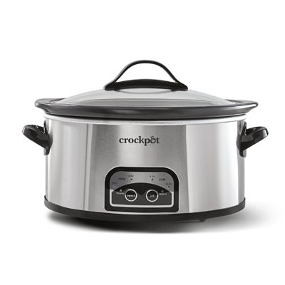 Crock-Pot&reg; One Touch Control 6-Quart Easy-to-Clean Slow Cooker, Stainless Steel