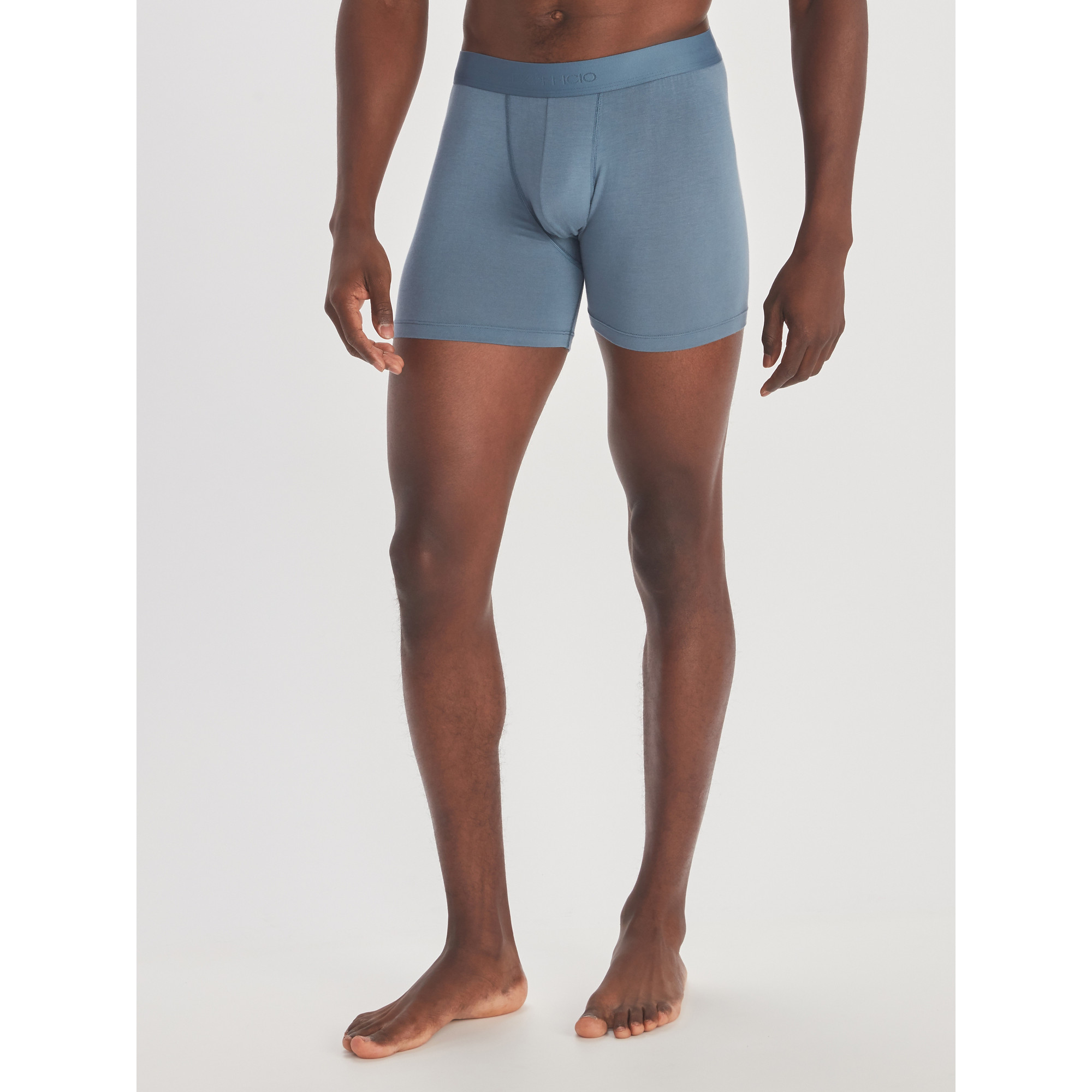 Ex Officio Men's Everyday Breathable Wicking Anti Odor Boxer Brief in Steel Blue (E14103) | Size 2XL | HisRoom.com