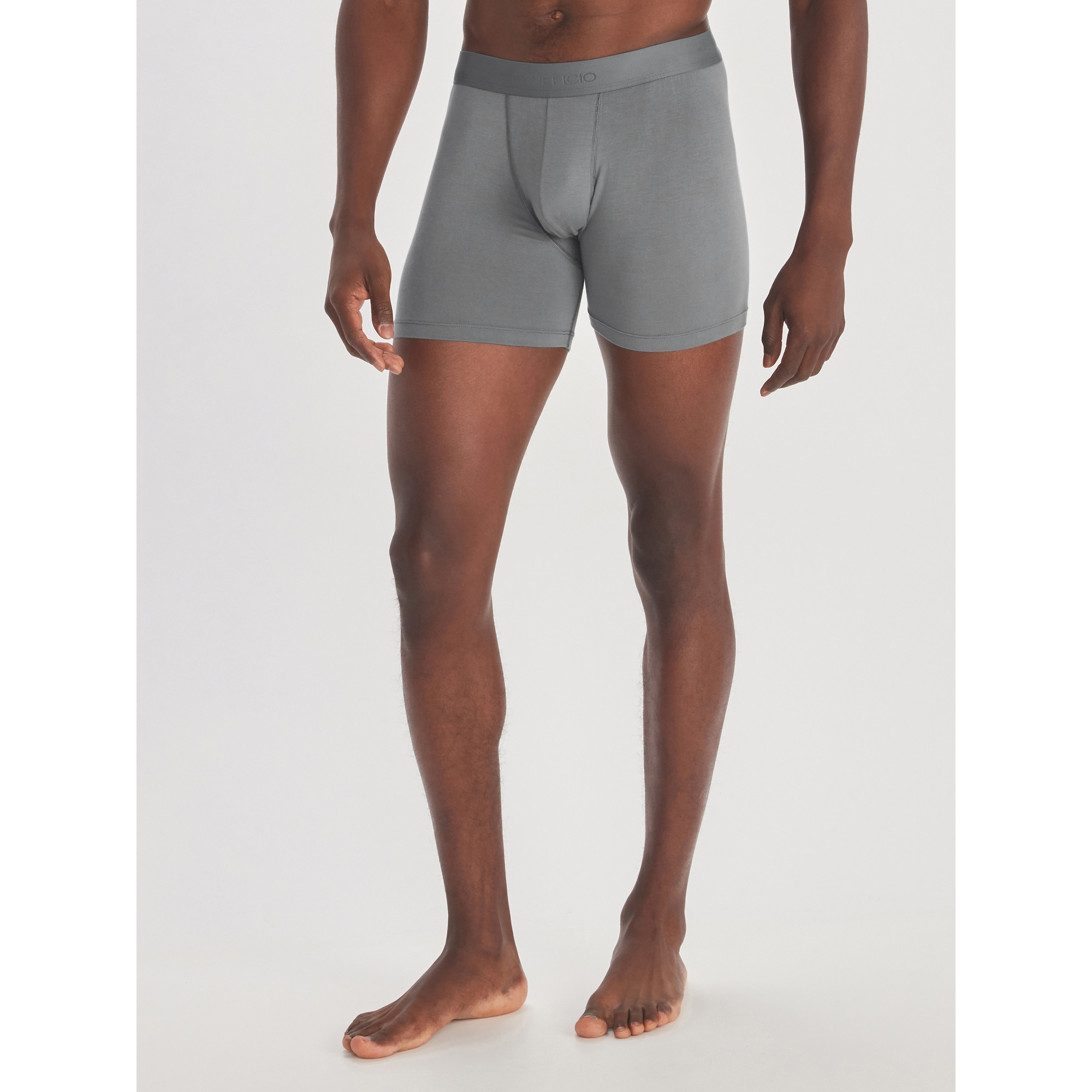 Ex Officio Men's Everyday Breathable Wicking Anti Odor Boxer Brief in Gray (E14103) | Size 2XL | HisRoom.com