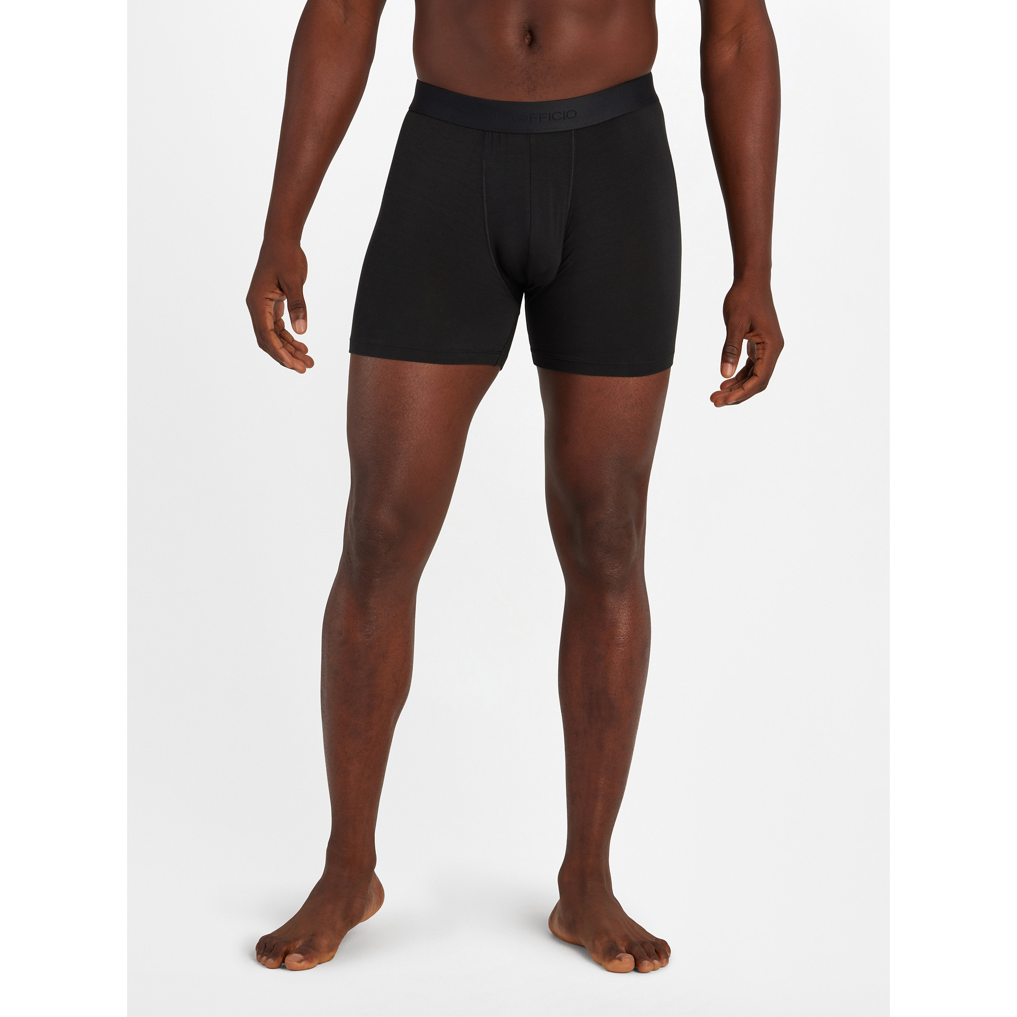 Ex Officio Men's Everyday Breathable Wicking Anti Odor Boxer Brief in Black (E14103) | Size Medium | HisRoom.com