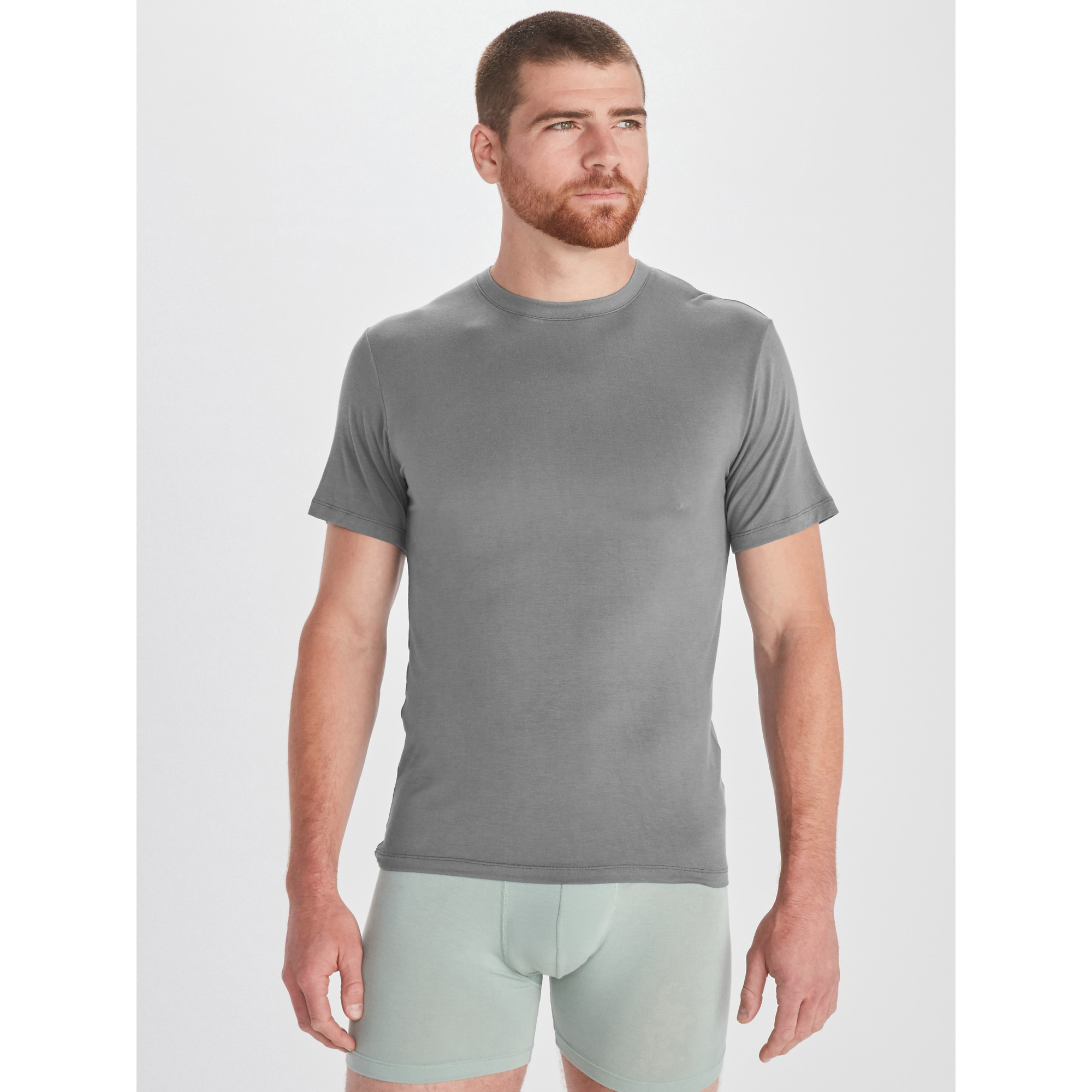 Ex Officio Men's Everyday Breathable Wicking Anti Odor Crew T-Shirt in Gray (E14107) | Size 2XL | HisRoom.com