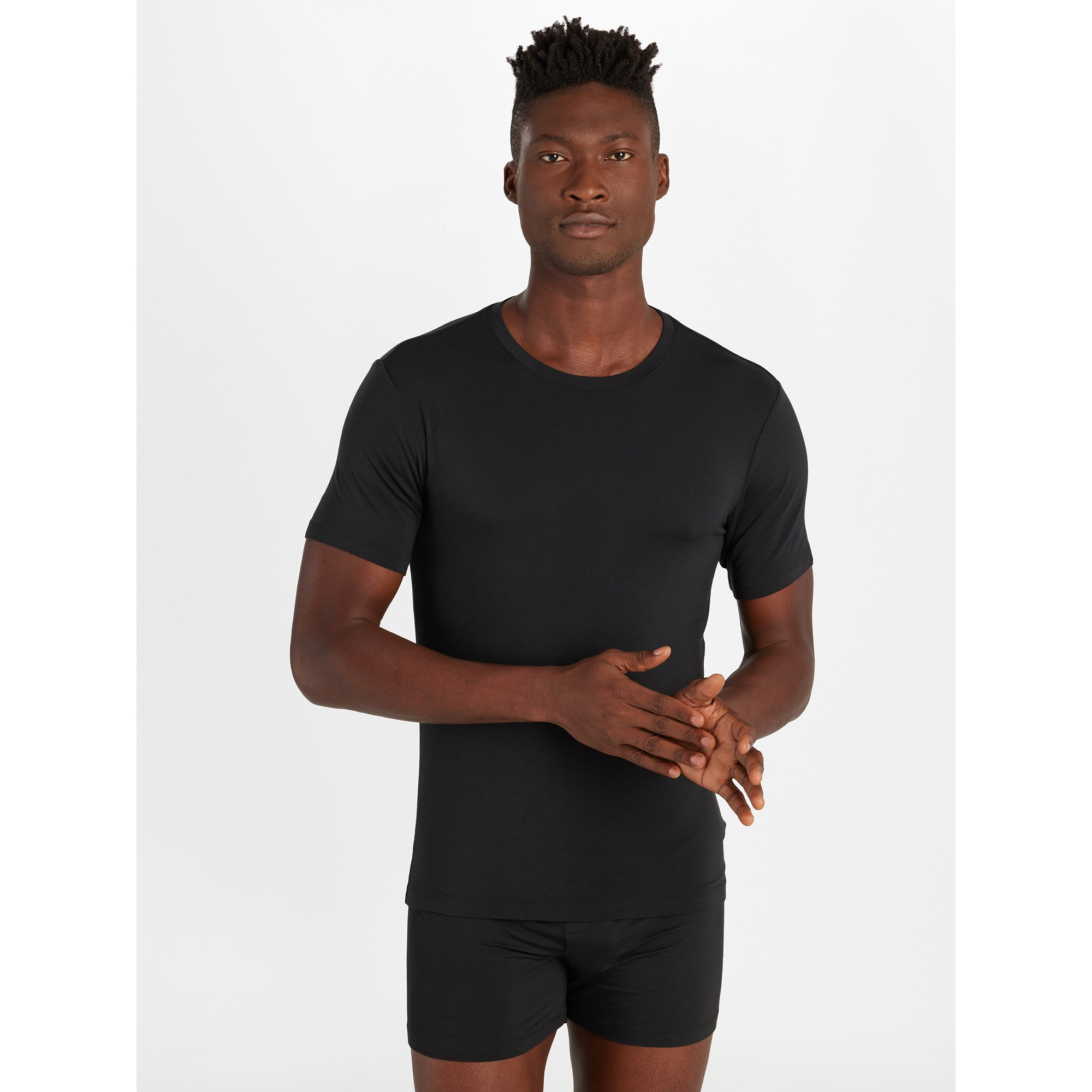 Ex Officio Men's Everyday Breathable Wicking Anti Odor Crew T-Shirt in Black (E14107) | Size 2XL | HisRoom.com