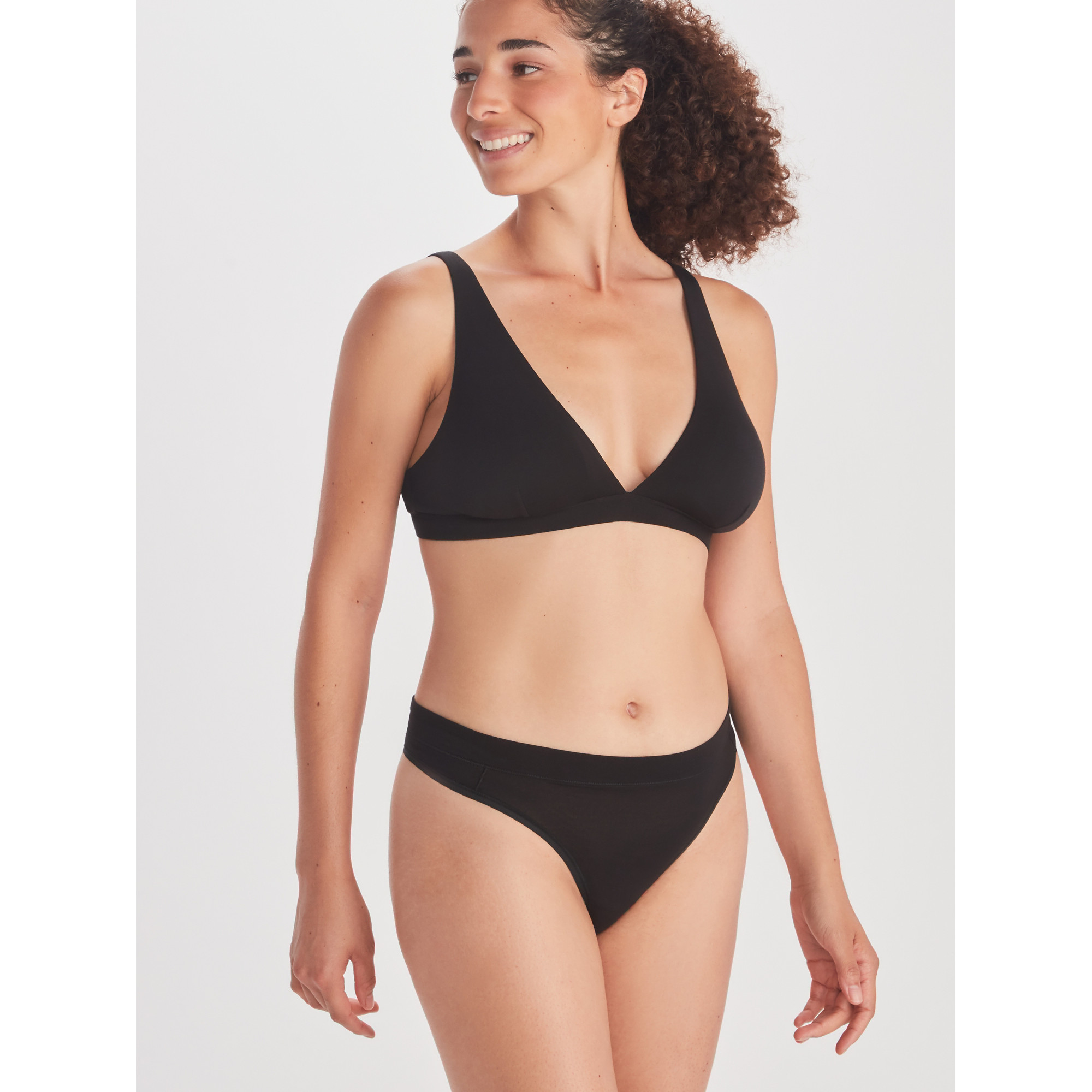 ExOfficio Women's Everyday Thong Underwear in Black - Size: Medium