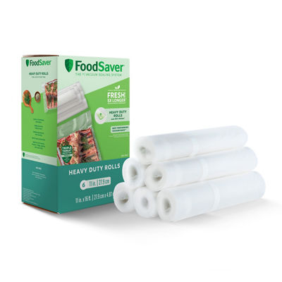 FoodSaver&reg; Heavy Duty 11"x 16' Vacuum Seal Rolls, 6pk with Triple Threat Protection