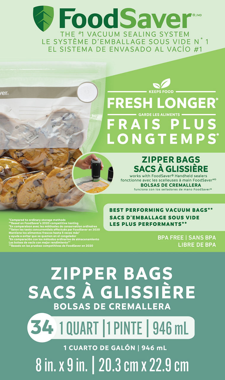 FoodSaver Vacuum Zipper Bags