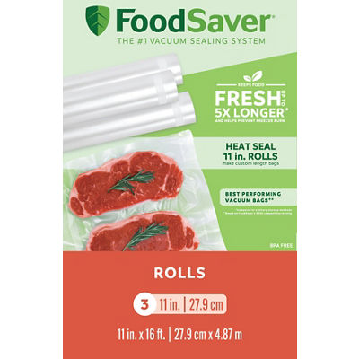 FoodSaver&reg; 11" x 16' Vacuum Seal Roll, 3 Pack