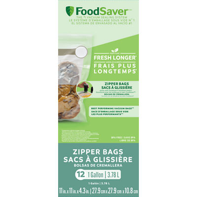 FoodSaver&reg; Vacuum Zipper Gallon Bags, 12 Count