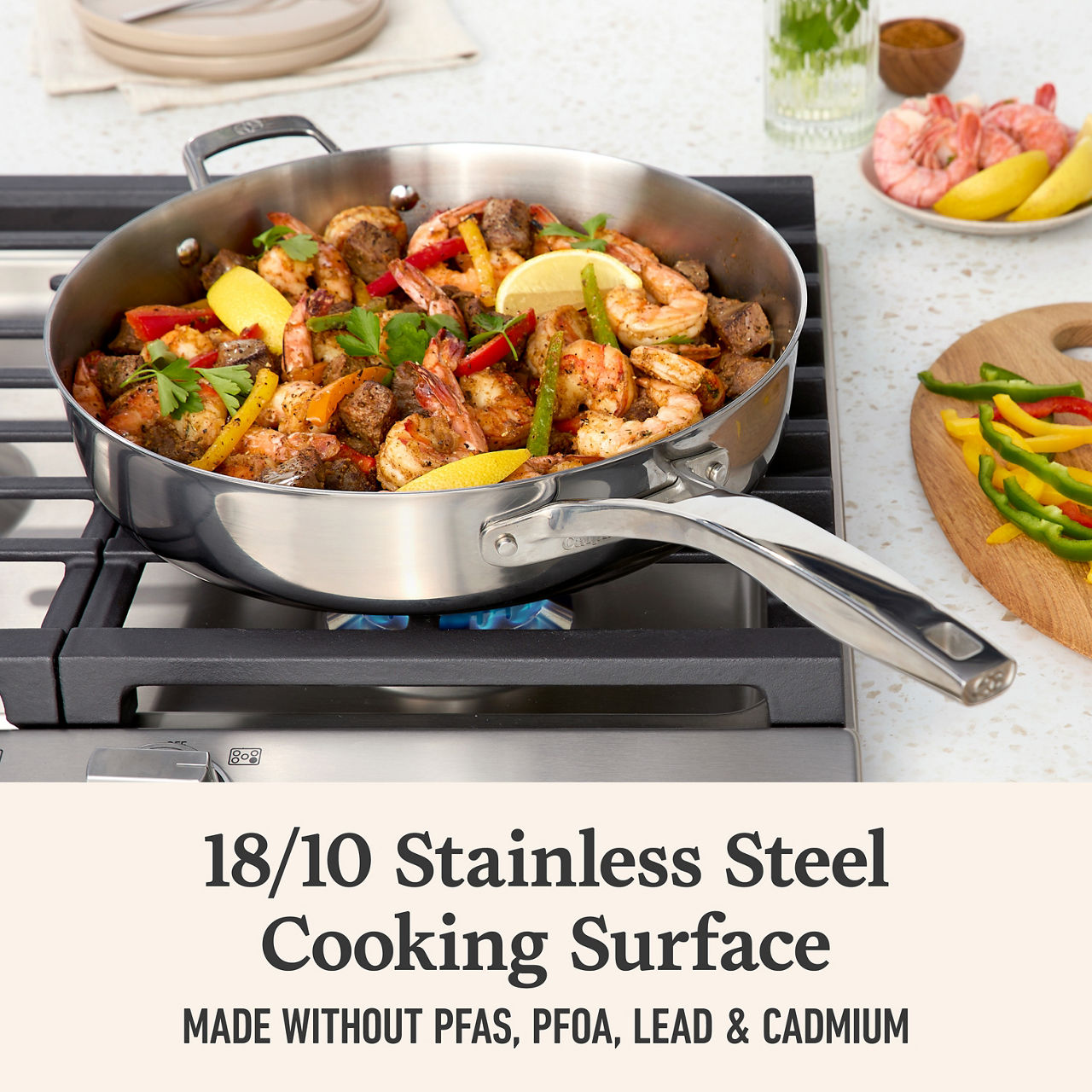 Premier Stainless Steel 8-Piece Cookware Set | Calphalon