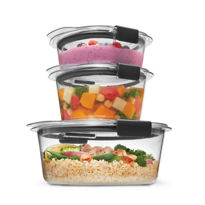 Rubbermaid  Brilliance&reg; Round Leak Proof Food Storage Containers, 6 Piece Set