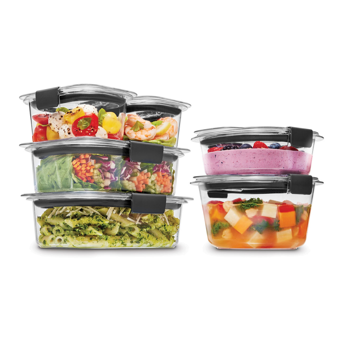 Rubbermaid Brilliance® Round and Rectangular Leak Proof Food
