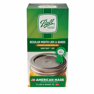 Ball&reg; Regular Mouth Jar Lids and Bands 12pk
