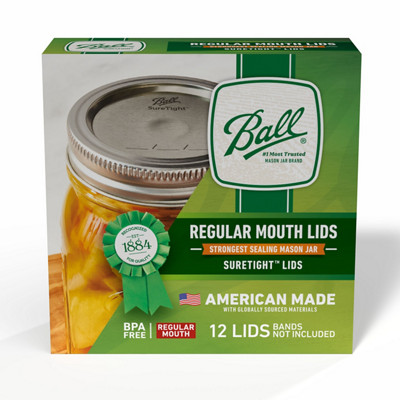 Ball&reg; Regular Mouth Jar Lids 12pk