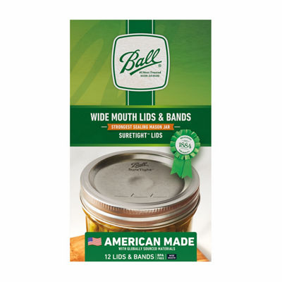 Ball&reg; Wide Mouth Jar Lids and Bands 12pk