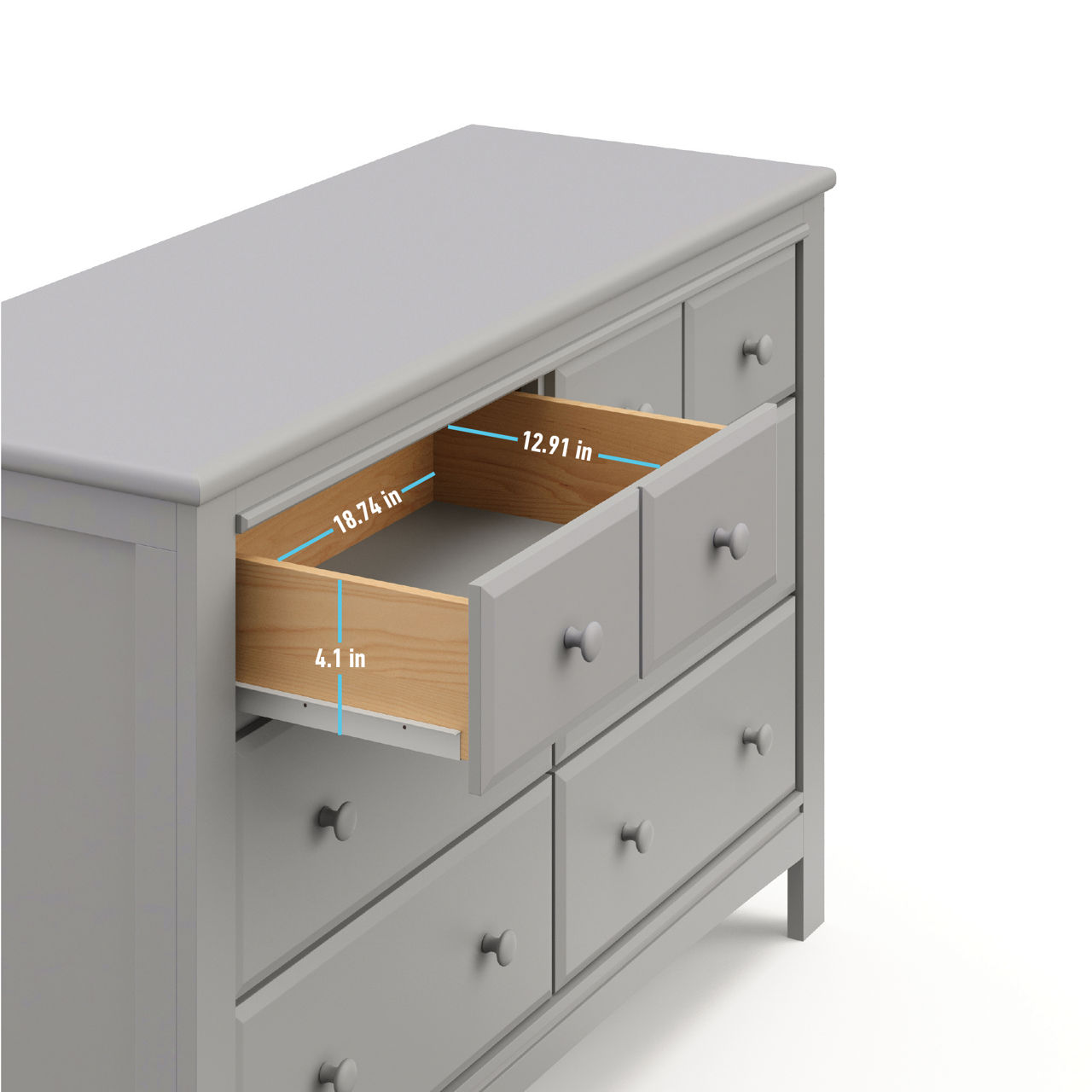 graco pebble grey dresser Benton 6 Drawer Changing table