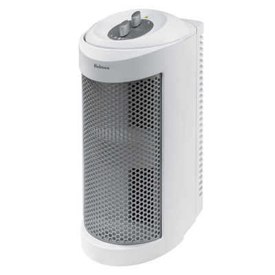 Holmes&reg; True HEPA Allergen Remover Mini Tower Air Purifier with Optional Ionizer for Small Spaces, White (HAP706-NU-1)