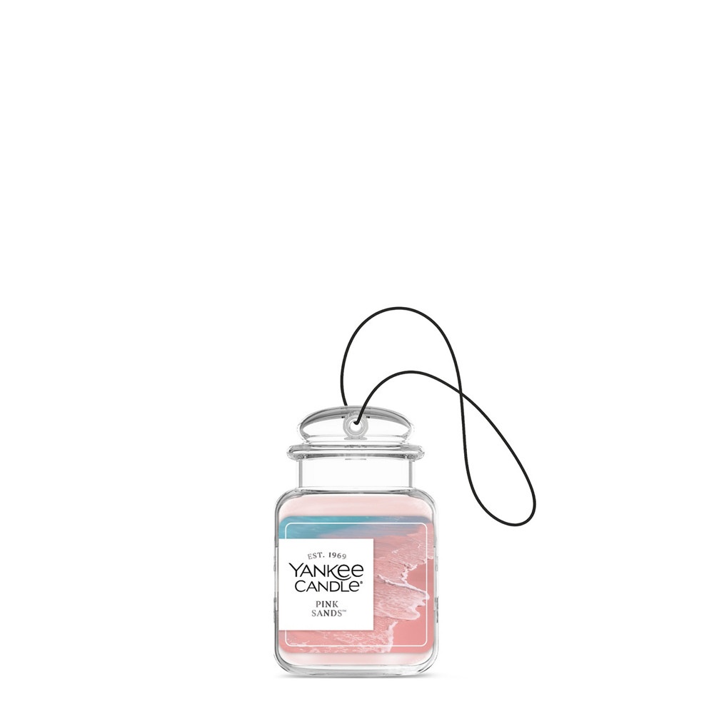 Yankee Candle Pink Sands Car Jar Air Freshener, Fresh Scent