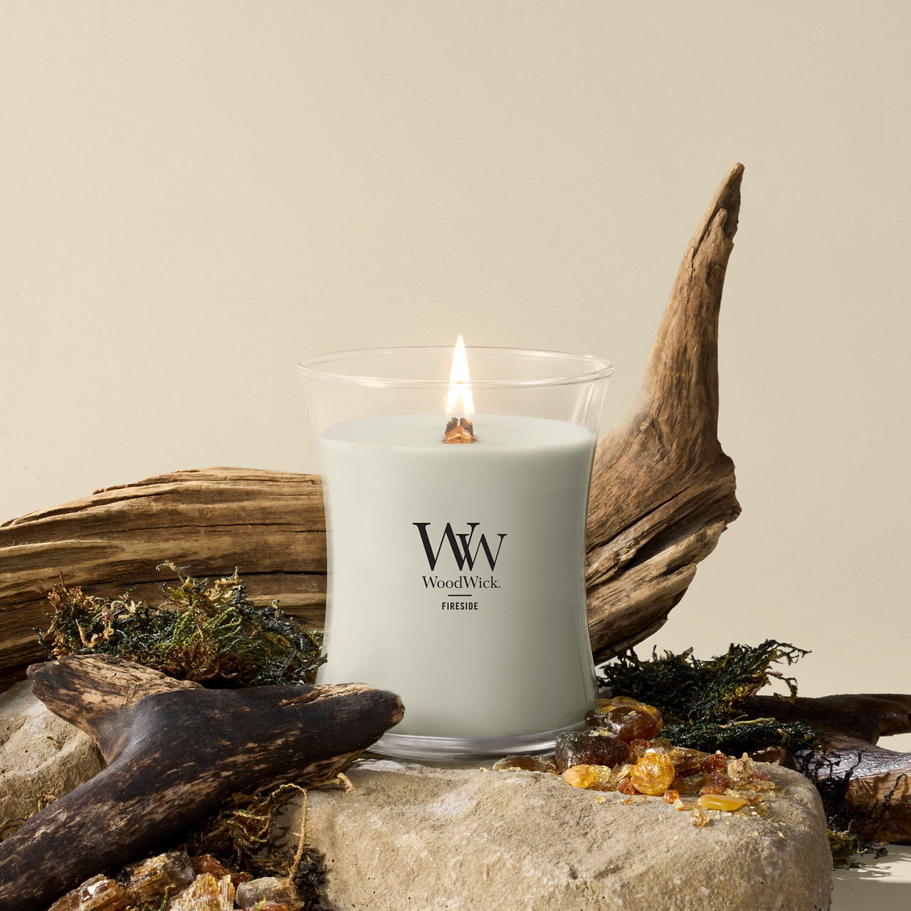 Fireside WoodWick® Medium Hourglass Candle - Medium Hourglass Candles