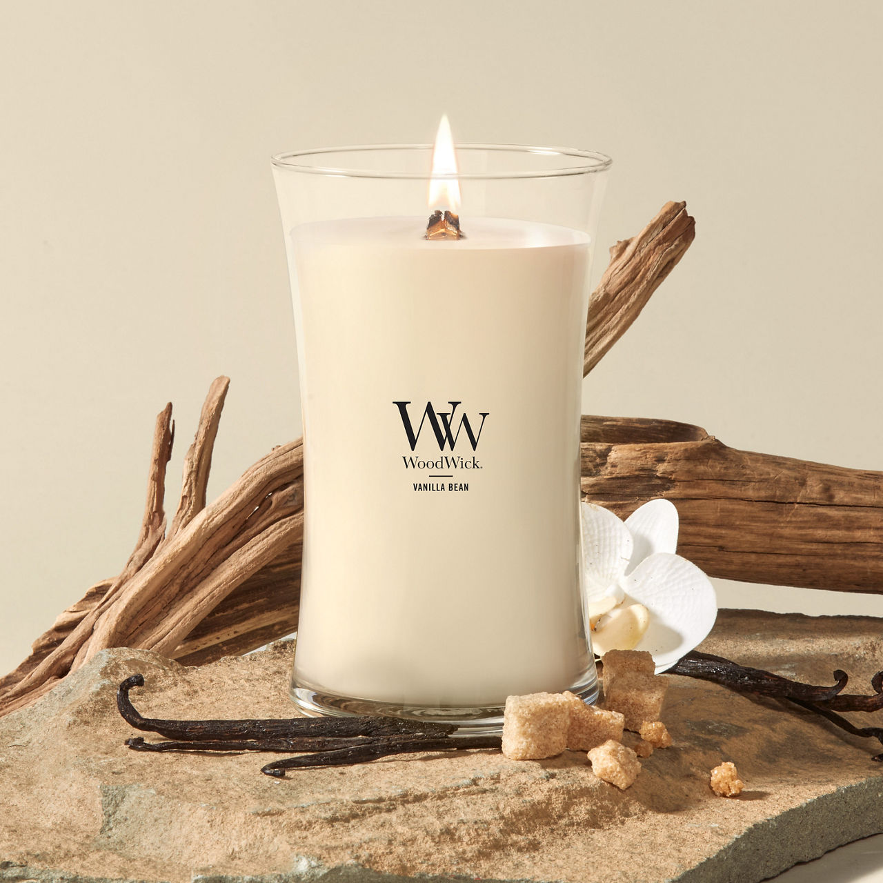 Vanilla Bean WoodWick® Large Hourglass Candle - Large Hourglass