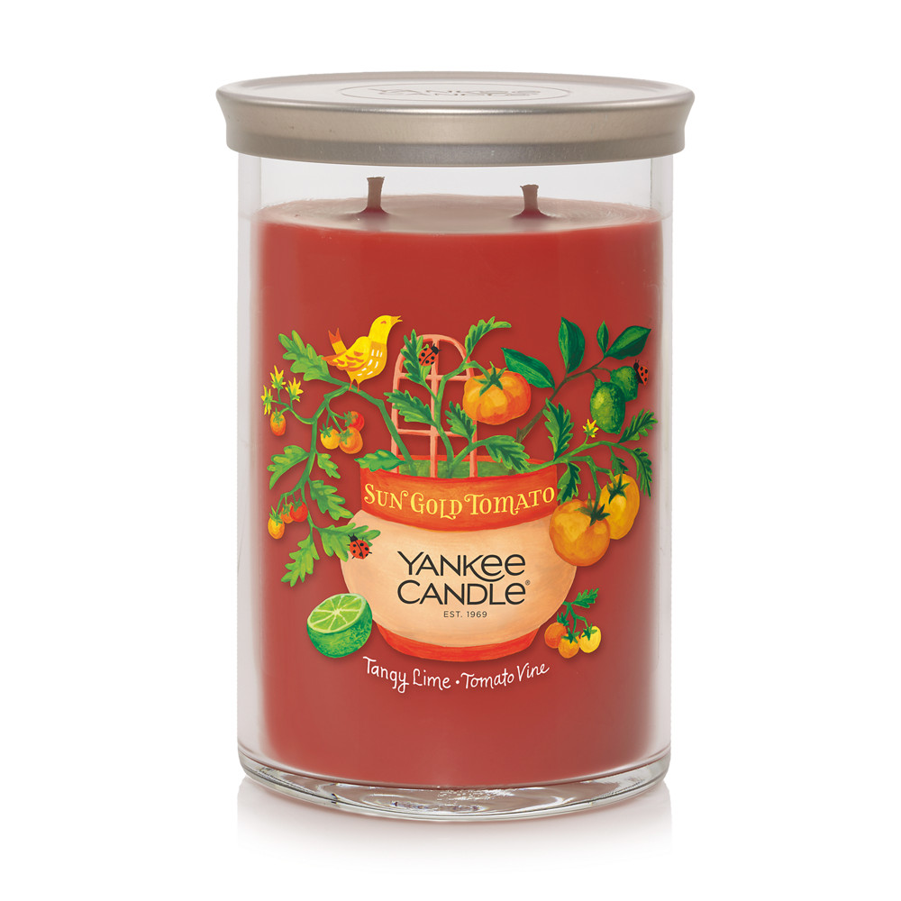 Sun Gold Tomato - Tangy Lime · Tomato Vine Large Tumbler Candle