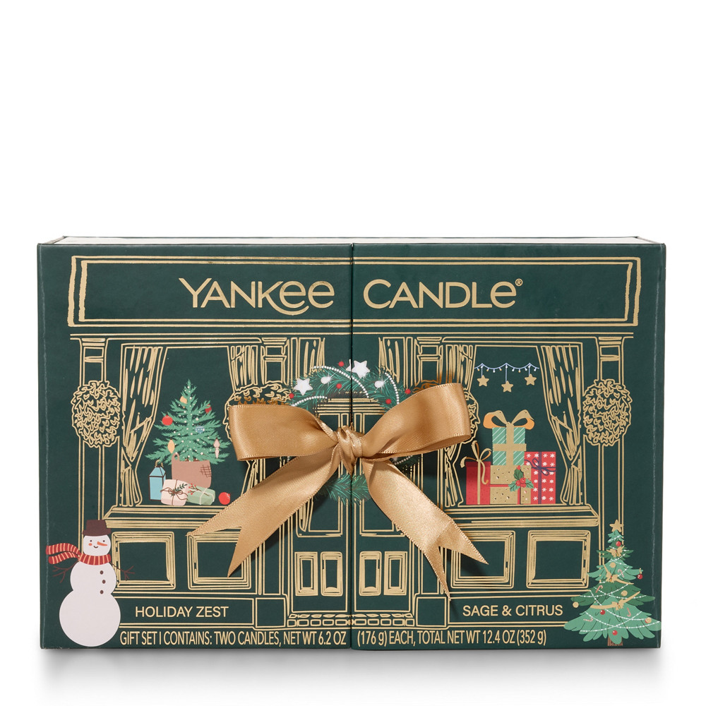 Fluted Candle Duo in Green | Yankee Candle