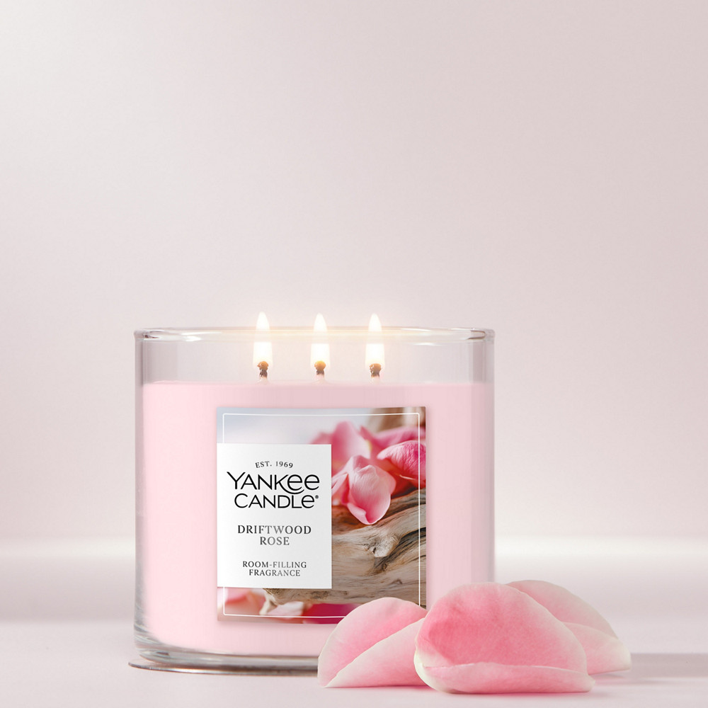 Driftwood Rose 3-Wick Candle | Yankee Candle